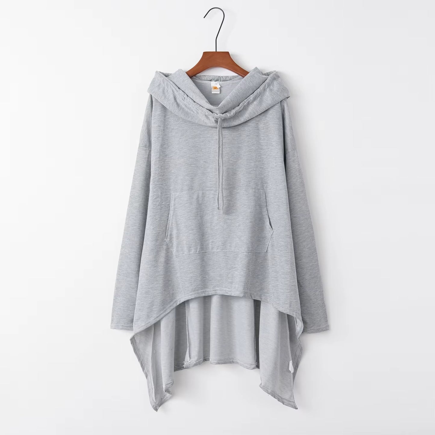 Fashion Trends New European and N Pure Color Long Hoodie