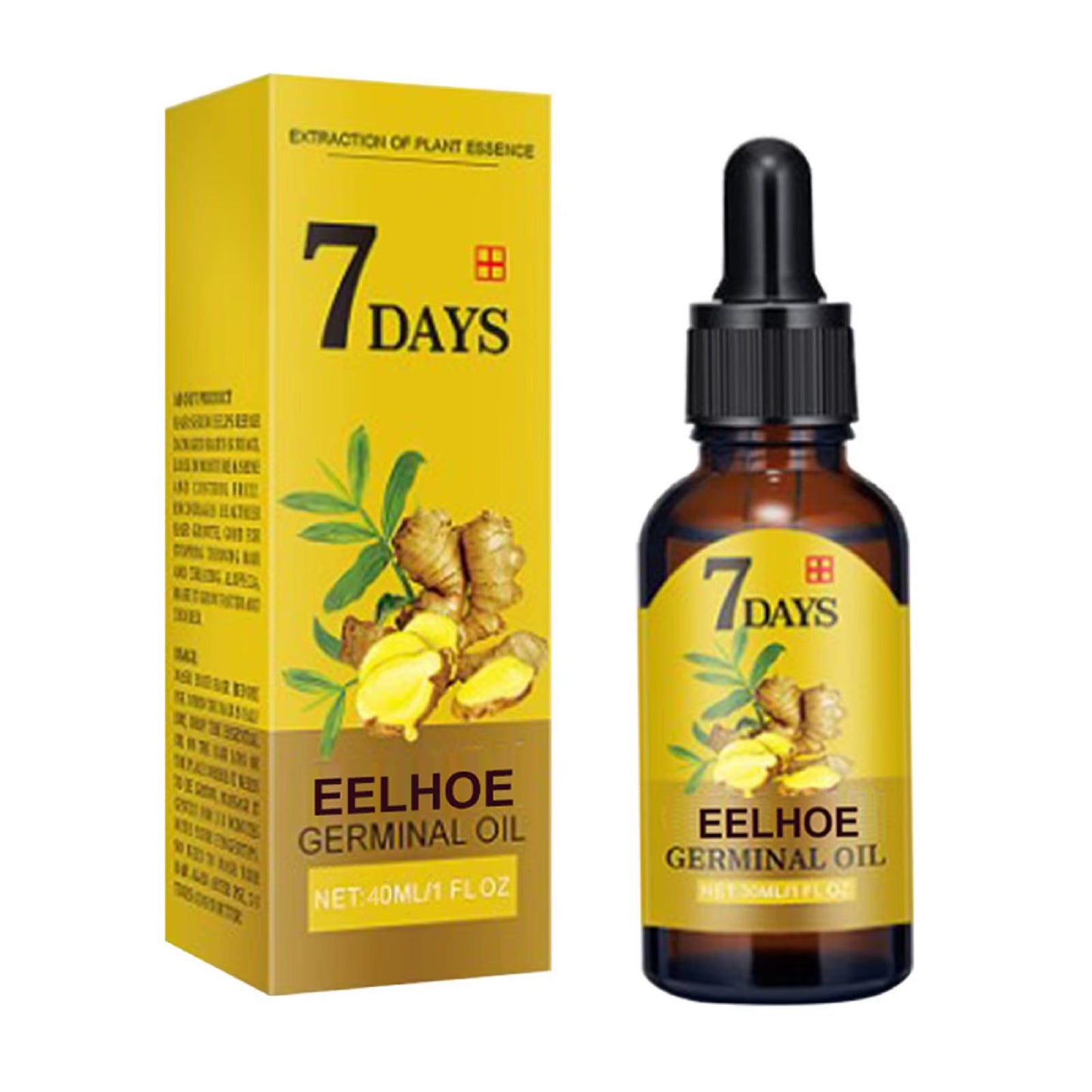 7 Day Ginger Hair Care Oil Hair Roots Scalp Treatment anti Hair Loss Scalp Treatment Serum Products Strengthen Hair Roots