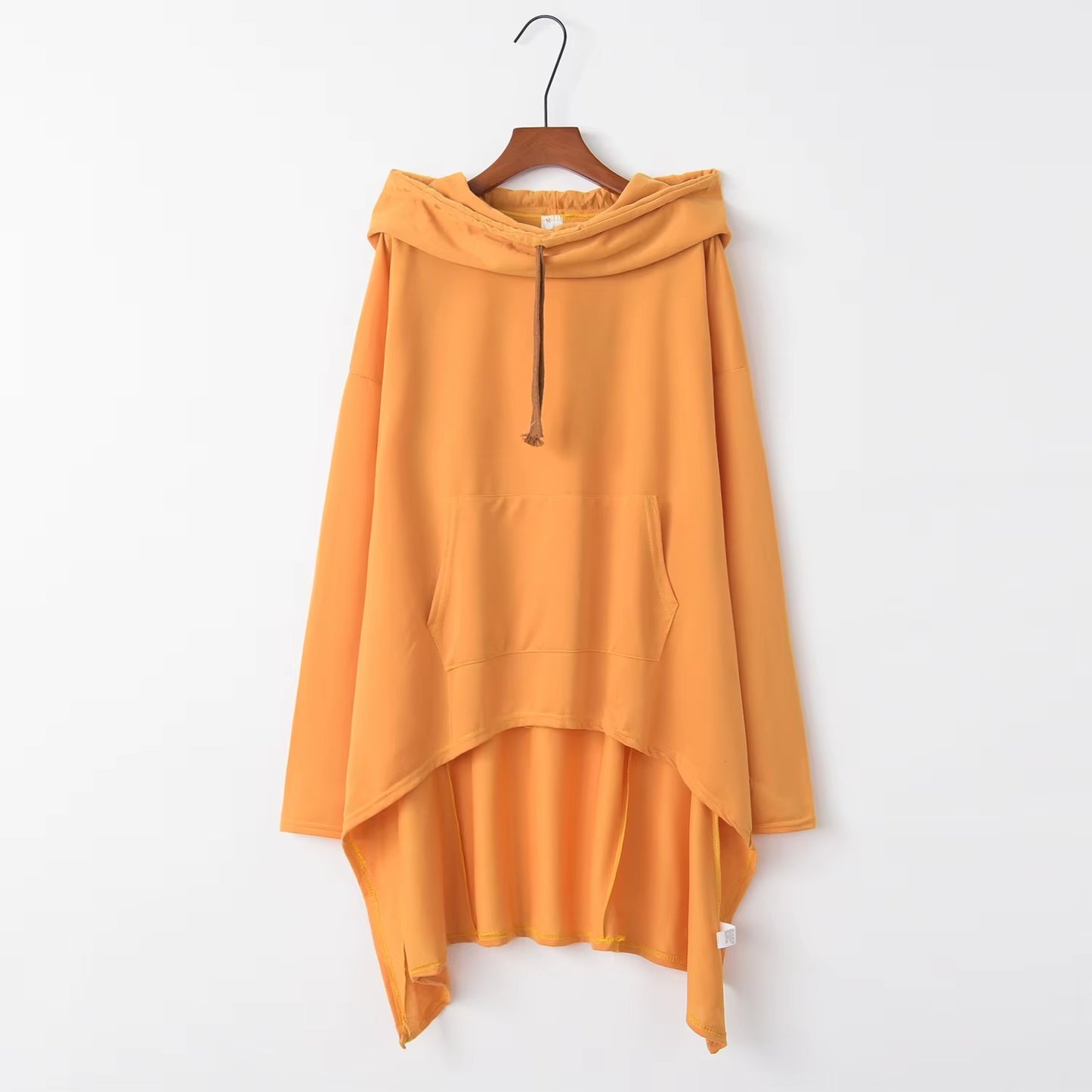 Fashion Trends New European and N Pure Color Long Hoodie