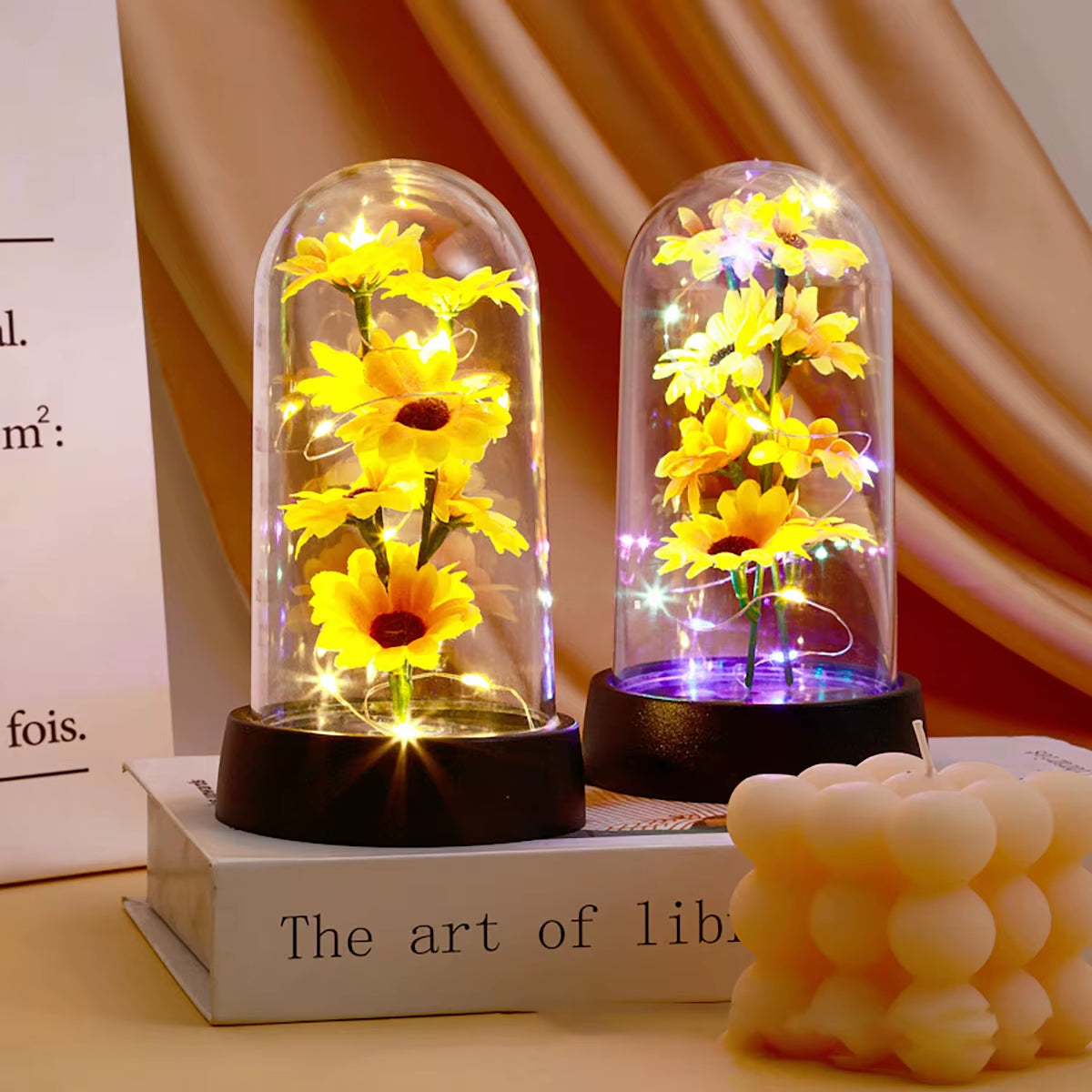 Graduation Season Gift Small Sunflower Plastic Set Mother'S Day Send Wife Send Mother Valentine'S Day Eternal Flower Gift Birthd