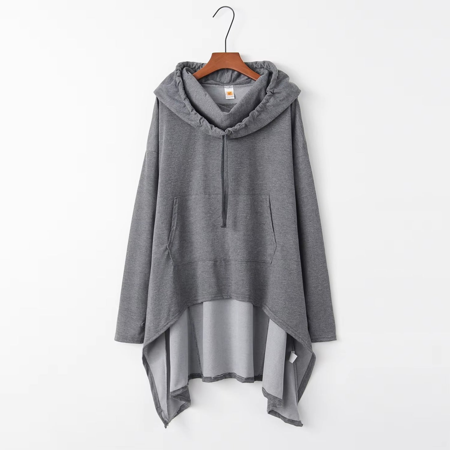 Fashion Trends New European and N Pure Color Long Hoodie