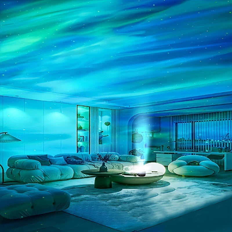 Star Projector USB 5V Aurora Galaxy Night Light 360° Rotating with Remote Control Ocean Wave Northern Light Bedroom Party KTV