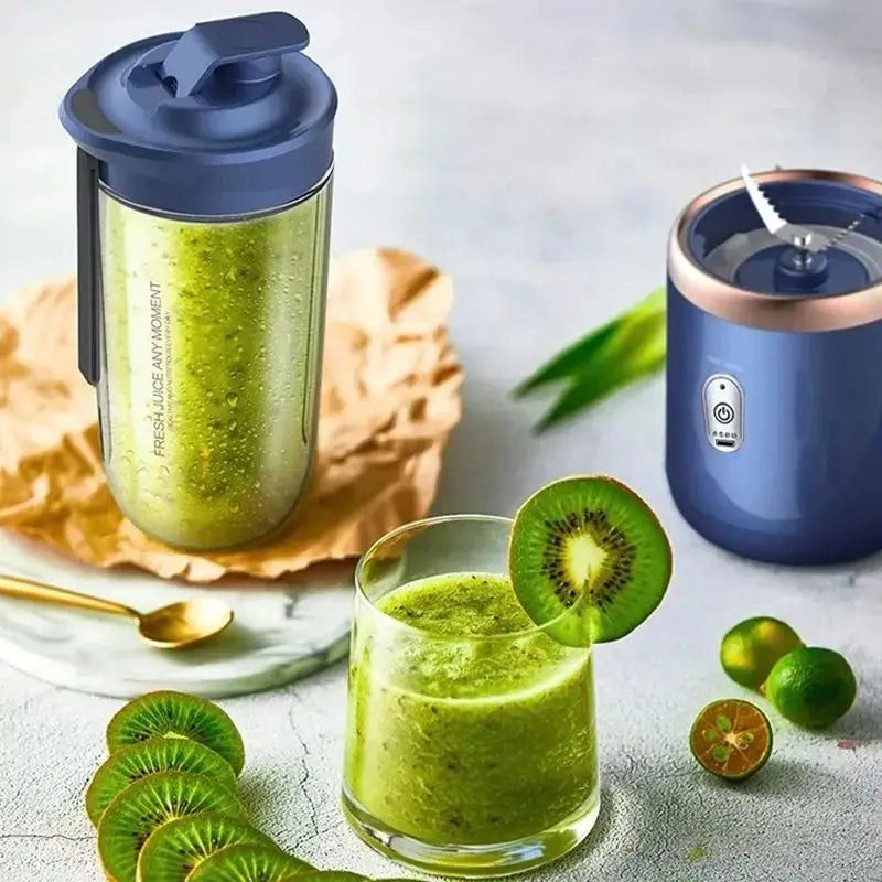 Portable Juicer Cup 6 Blade Blender Bottle Household Fruit Juicer Cup Smoothie Blender USB Rechargeable Juicer Kitchen Tool