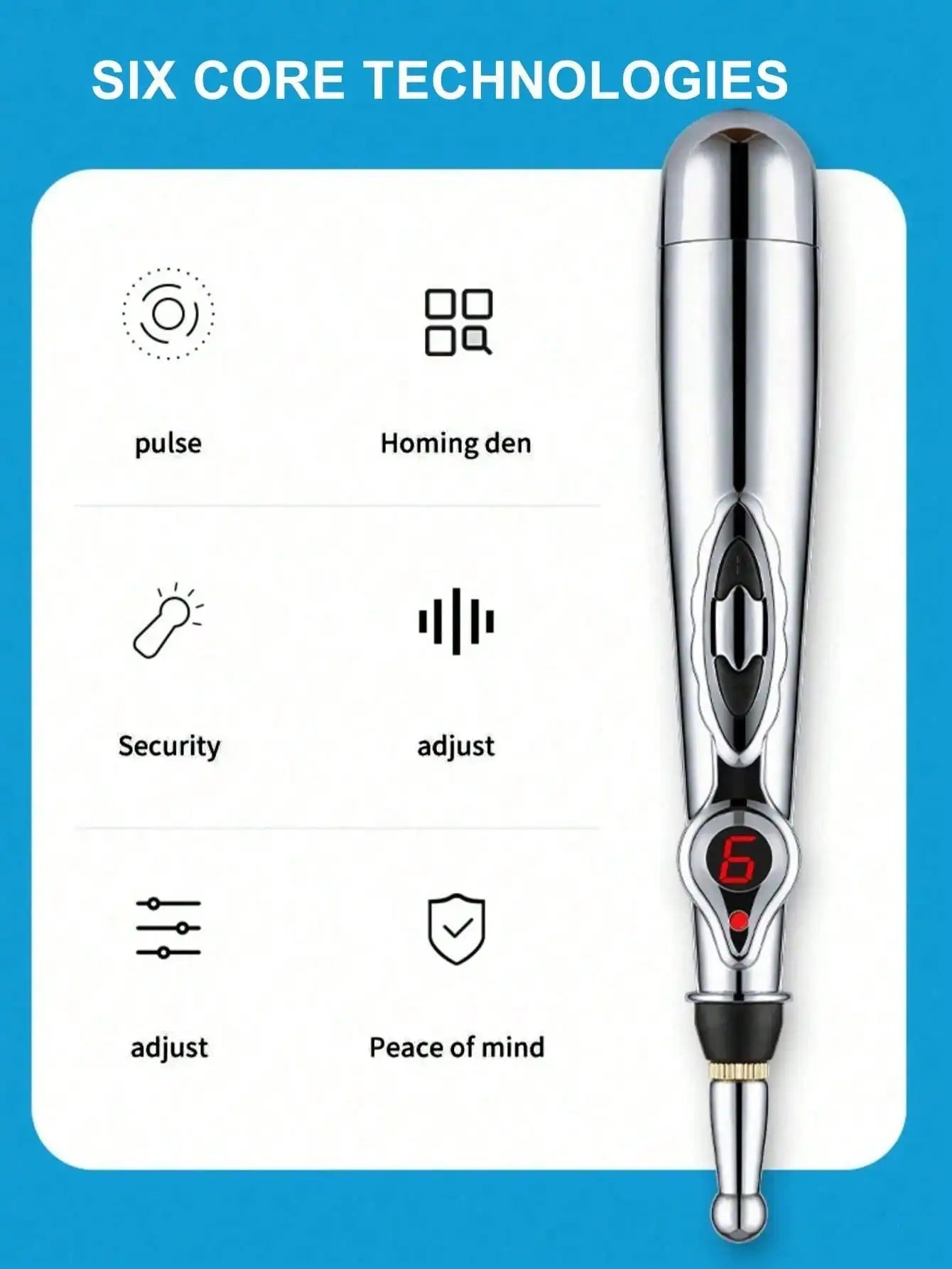 Meridian Pen Electronic Energy Circulation Massage Pen Energy Pulse Pen Meridian Pen Soothing and Relaxing Household Artifact