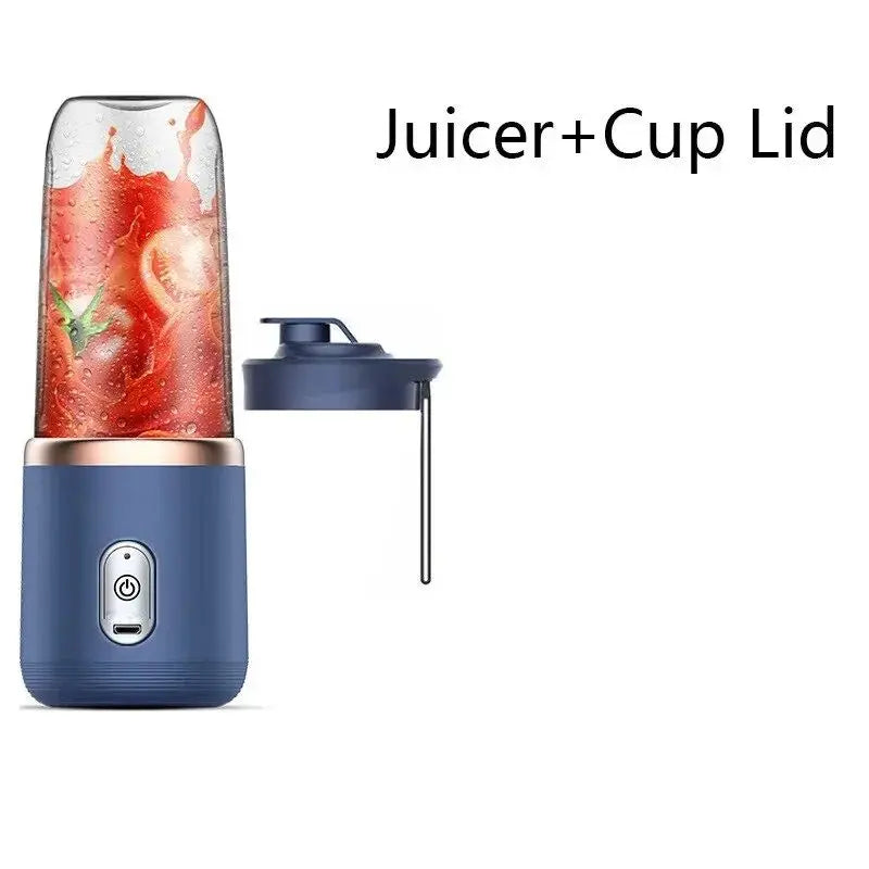 Portable Juicer Cup 6 Blade Blender Bottle Household Fruit Juicer Cup Smoothie Blender USB Rechargeable Juicer Kitchen Tool