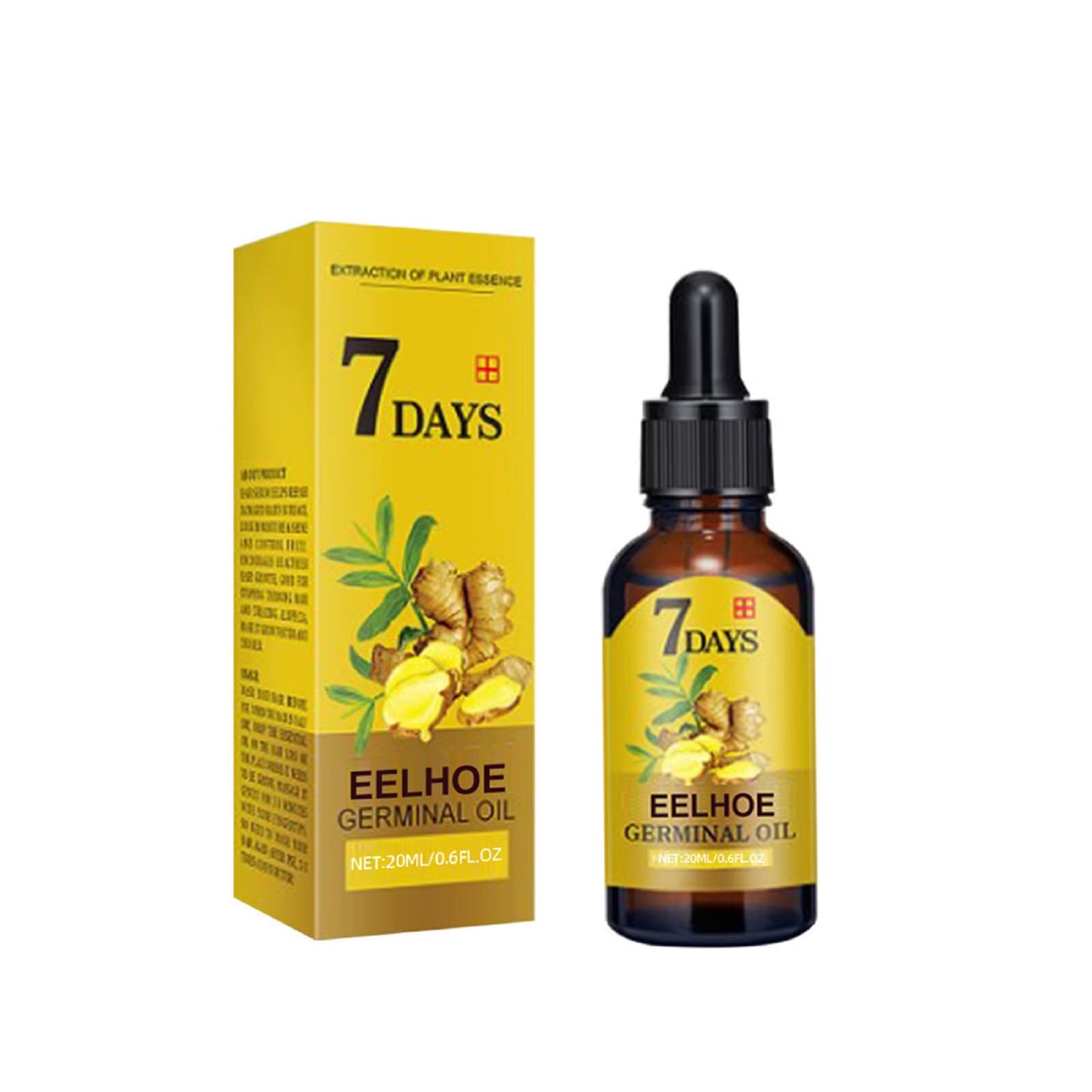 7 Day Ginger Hair Care Oil Hair Roots Scalp Treatment anti Hair Loss Scalp Treatment Serum Products Strengthen Hair Roots