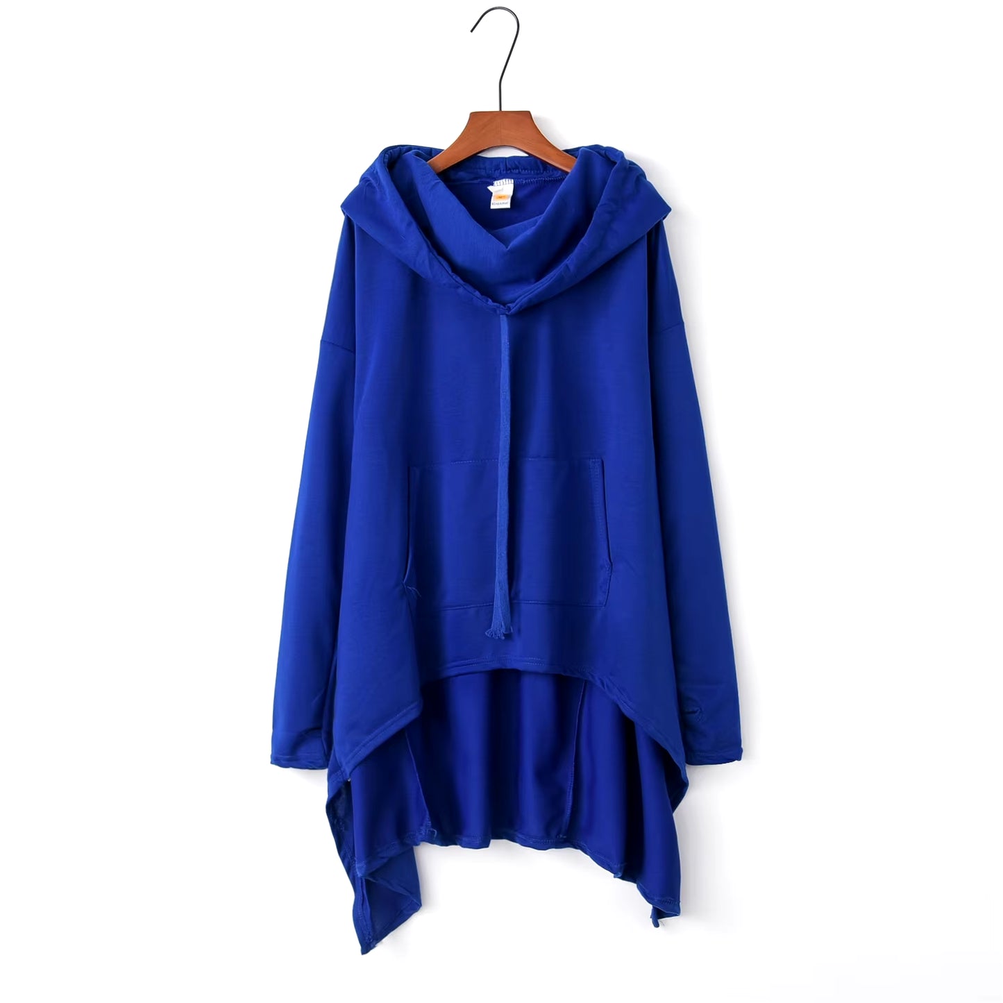 Fashion Trends New European and N Pure Color Long Hoodie