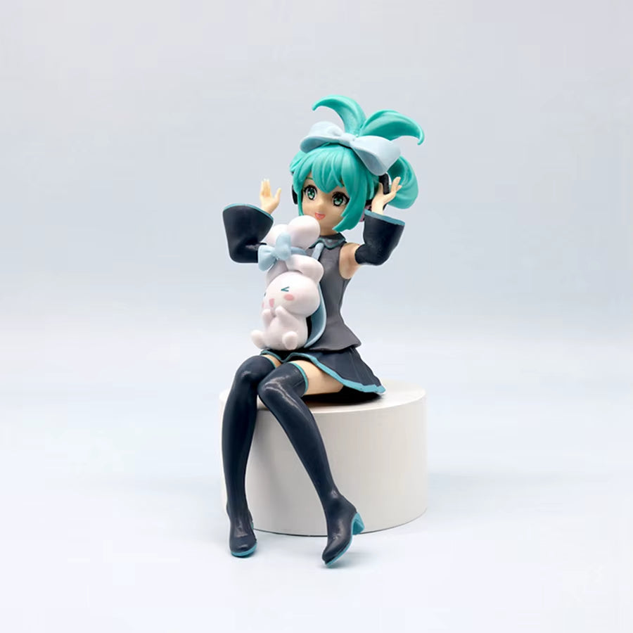 1PC 20Cm/7.87Inch Hatsune Miku X Cinnamoroll Anime Figure Kawaii Miku Action Figure PVC Adult Collection Model Doll Toys Gifts