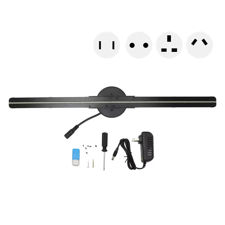 42CM 3D Hologram Fan Wifi 3D Holographic Projector Advertising Display Light HD Holographic Projector for Stores Bars Party Xmas