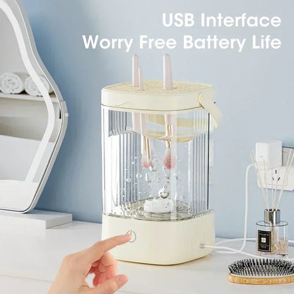 3 in 1 USB Electric Makeup Brush Cleaner Portable Makeup Brushes Lazy Cleaning Brush Tool Automatic Makeup Brush Cleaning