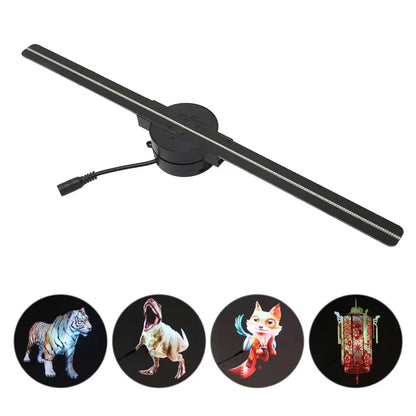 42CM 3D Hologram Fan Wifi 3D Holographic Projector Advertising Display Light HD Holographic Projector for Stores Bars Party Xmas