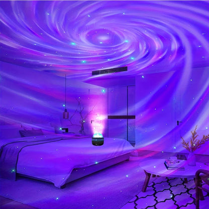 Star Projector USB 5V Aurora Galaxy Night Light 360° Rotating with Remote Control Ocean Wave Northern Light Bedroom Party KTV