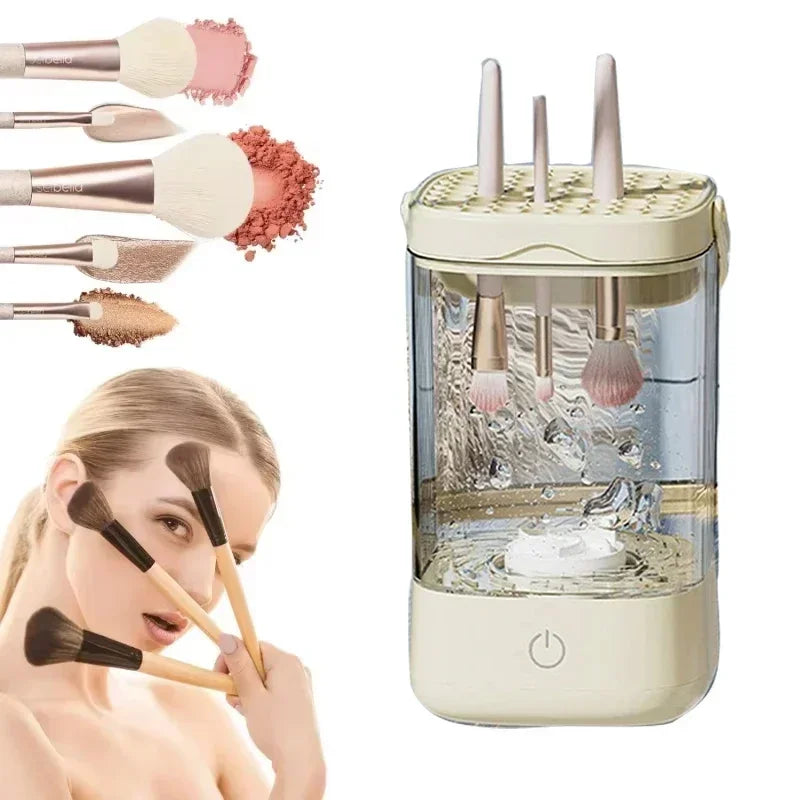 3 in 1 USB Electric Makeup Brush Cleaner Portable Makeup Brushes Lazy Cleaning Brush Tool Automatic Makeup Brush Cleaning