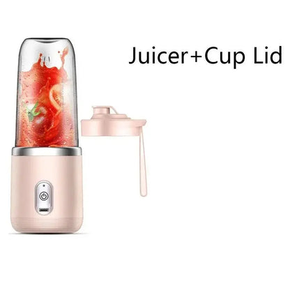 Portable Juicer Cup 6 Blade Blender Bottle Household Fruit Juicer Cup Smoothie Blender USB Rechargeable Juicer Kitchen Tool
